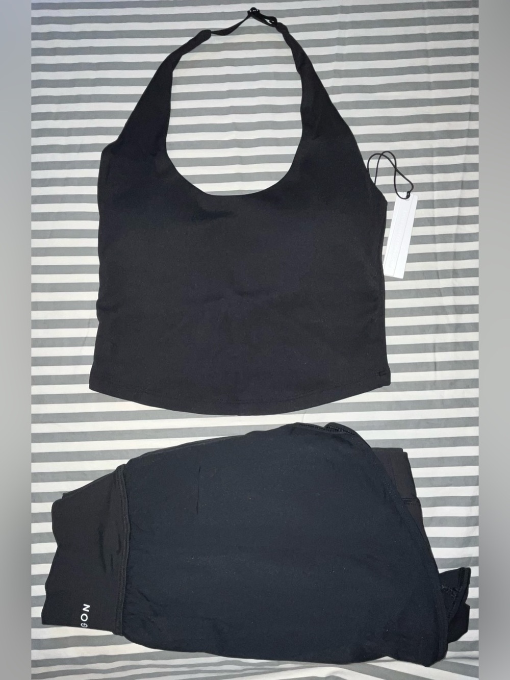 Paragon RecStretch Max Out Halter & AirLift Track Short in Black Size S